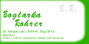 boglarka rohrer business card