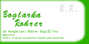 boglarka rohrer business card